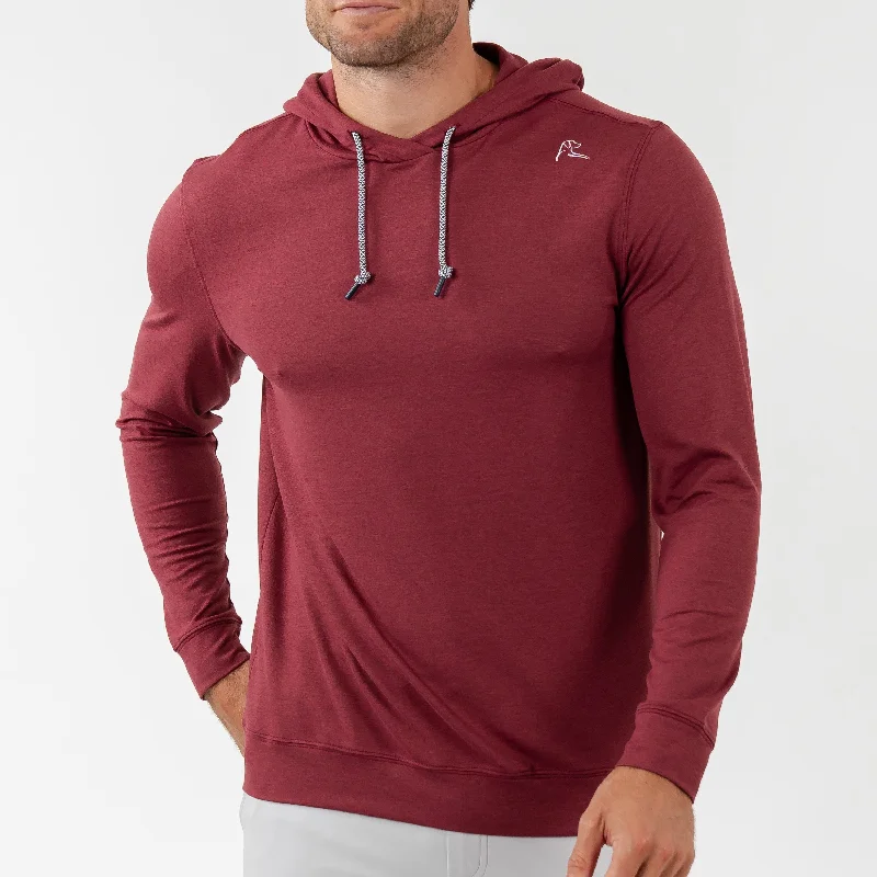 Hesi Performance Hoodie | Heather - Red Card Red/Merlot