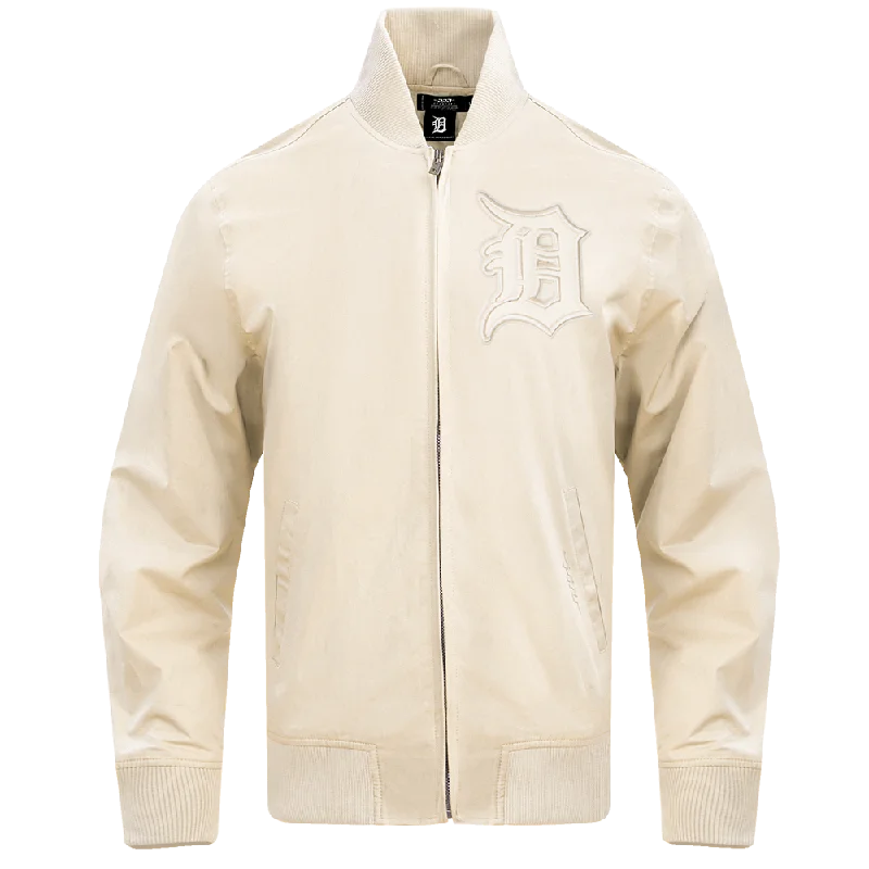 MLB DETROIT TIGERS NEUTRAL MEN'S TWILL JACKET (EGGSHELL)