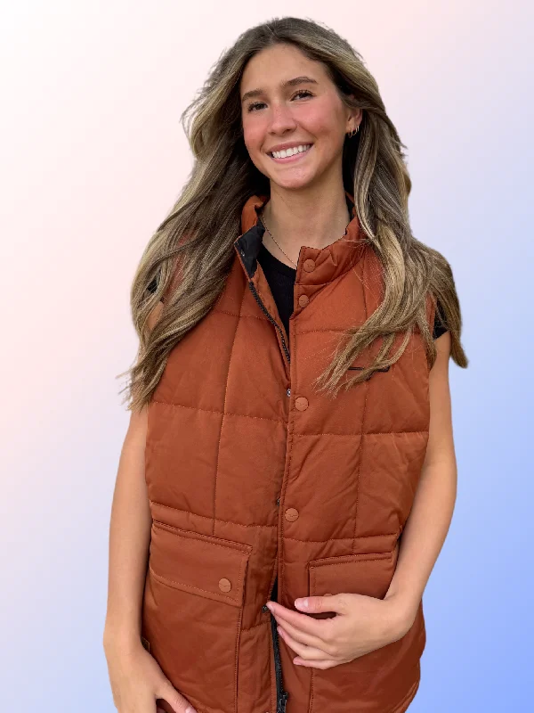 KIMES RANCH DAKOTA VEST IN RUSTIC BROWN