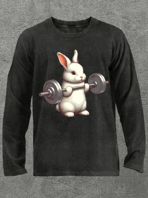 Weightlifting Rabbit Washed Gym Long Sleeve Shirt