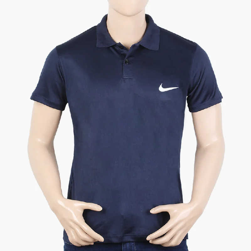 Men's Half Sleeves Polo T-Shirt - Navy Blue