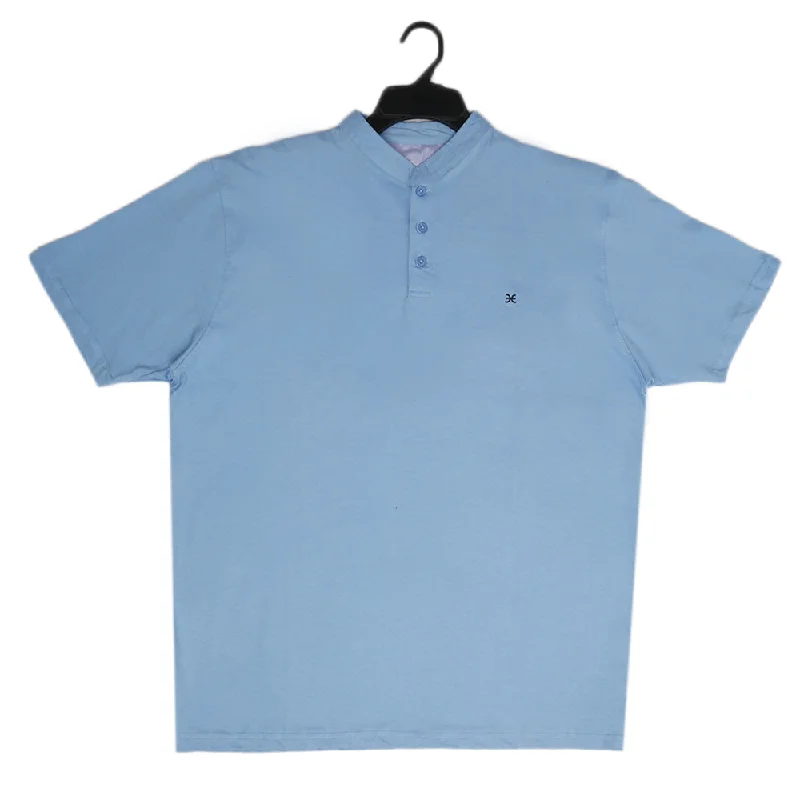 Eminent Half Sleeves Polo T-Shirt - Sky Blue