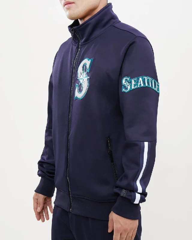 MLB SEATTLE MARINERS CLASSIC MEN'S TRACK JACKET (MIDNIGHT NAVY)