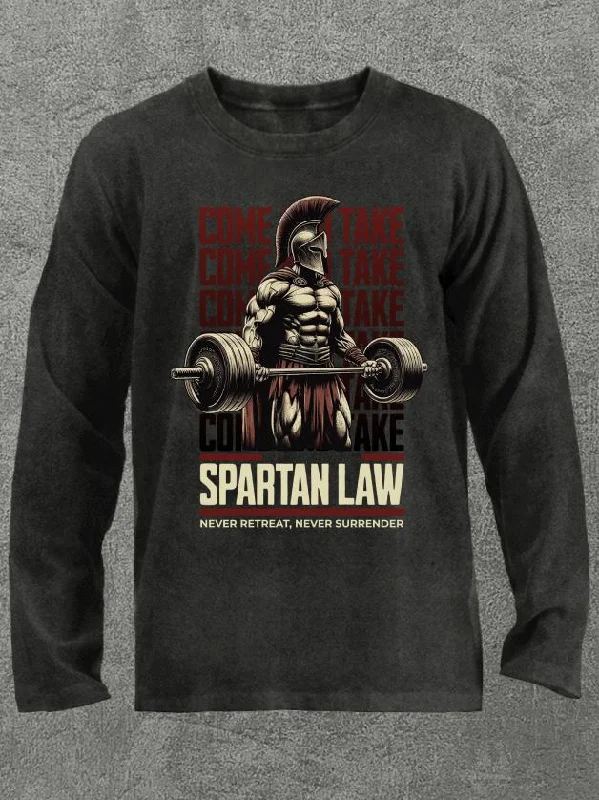 Spartan Law Washed Gym Long Sleeve Shirt