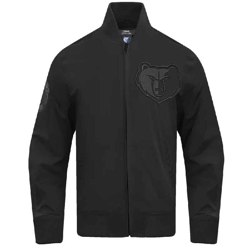 NBA MEMPHIS GRIZZLIES NEUTRAL TWILL JACKET (BLACK)