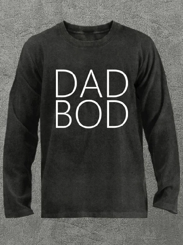 dad bod Washed Gym Long Sleeve Shirt