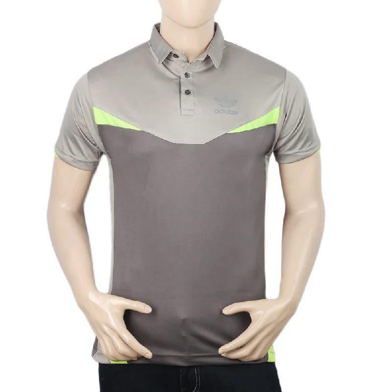 Men's Half Sleeves Polo T-Shirt - Grey