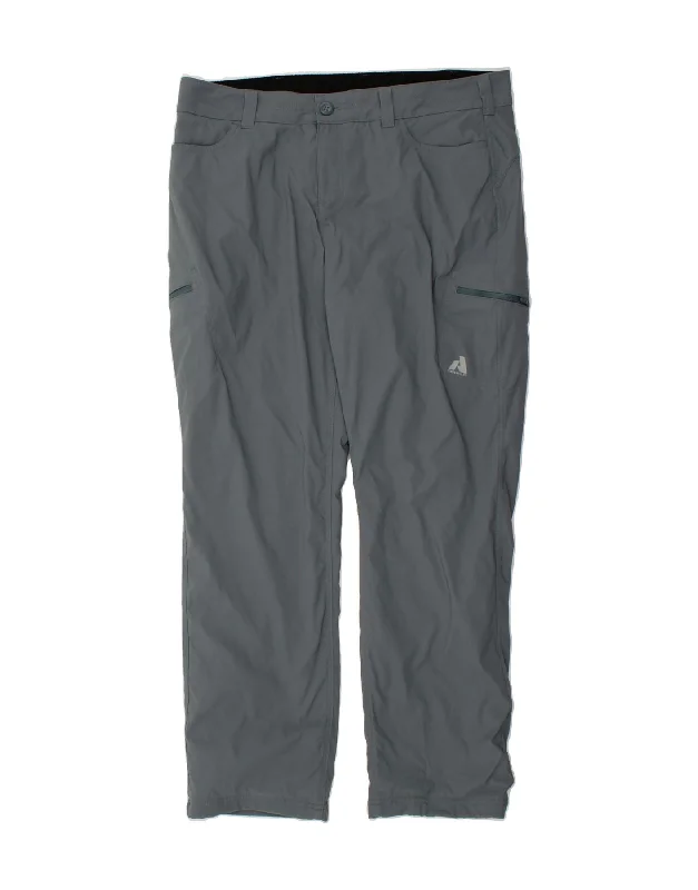 EDDIE BAUER Mens Straight Cargo Trousers W38 L31 Blue Nylon