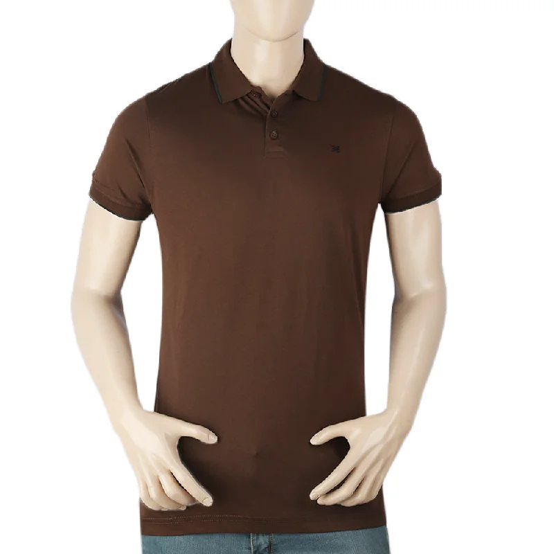 Eminent Half Sleeves Polo T-Shirt - Dark Brown