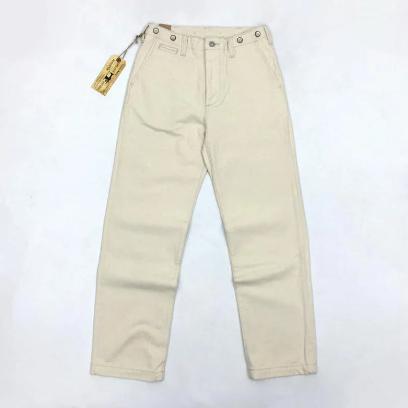 Vintage Men's Calico Pants Overalls Straight Casual Suit Pants