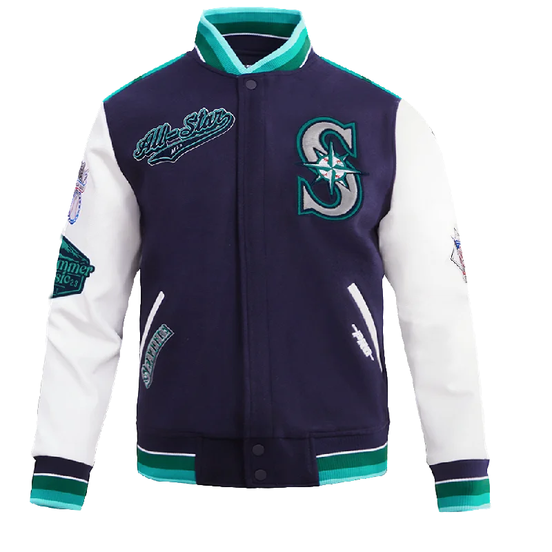 MLB ALL STAR 2023 RIB WOOL MEN'S VARSITY JACKET (MIDNIGHT NAVY/WHITE)