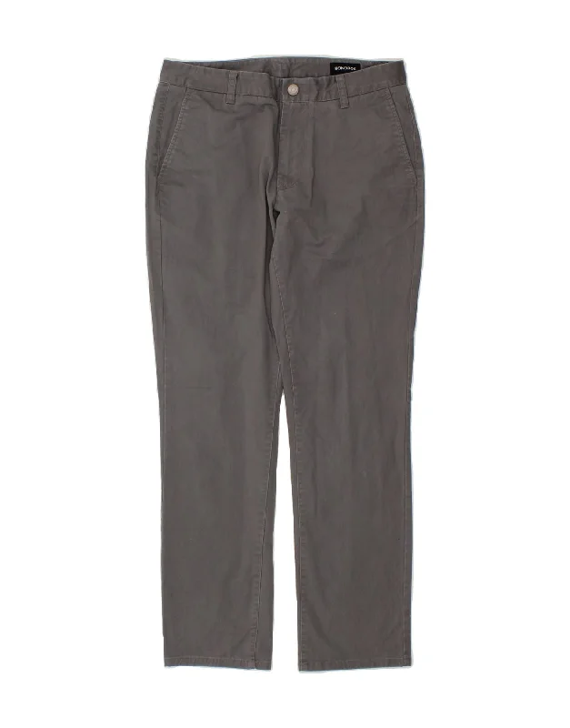 BONOBOS Mens Slim Chino Trousers W32 L32 Grey Cotton