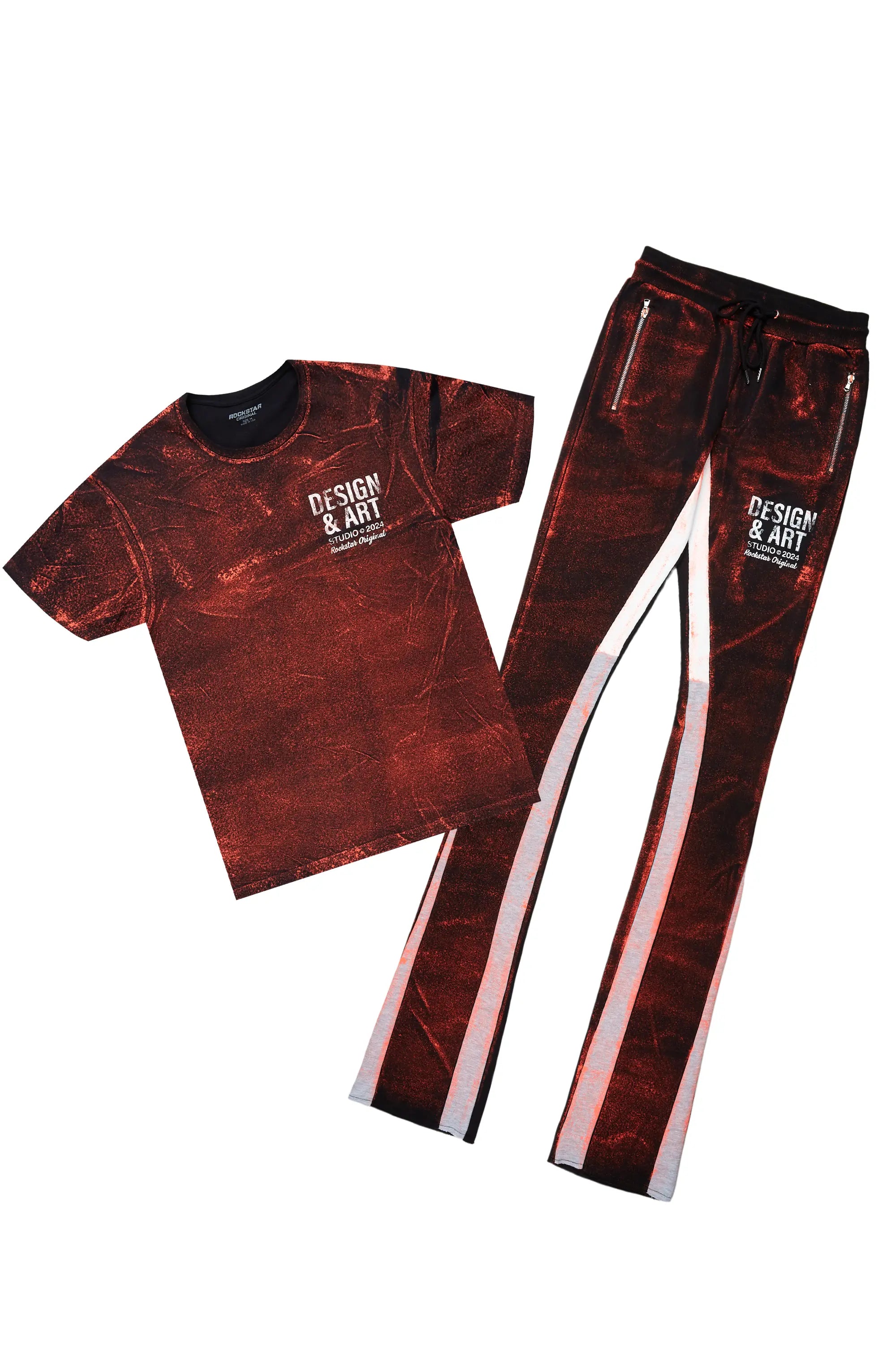 Eldon Black/Orange T-Shirt/Super Stacked Flare Track Set