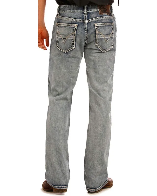 Rock and Roll Cowboy Men's Indigo Reflex Double Barrel Jeans Straight Leg - M0S1446 32x34