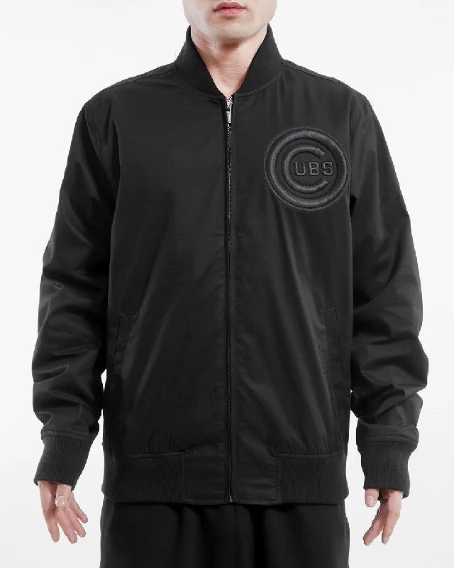 MLB CHICAGO CUBS NEUTRAL MEN'S TWILL JACKET (BLACK)