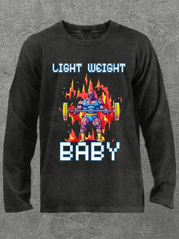 light weight baby Washed Gym Long Sleeve Shirt