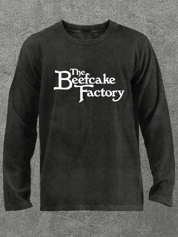 The Beefcake factory Washed Gym Long Sleeve Shirt