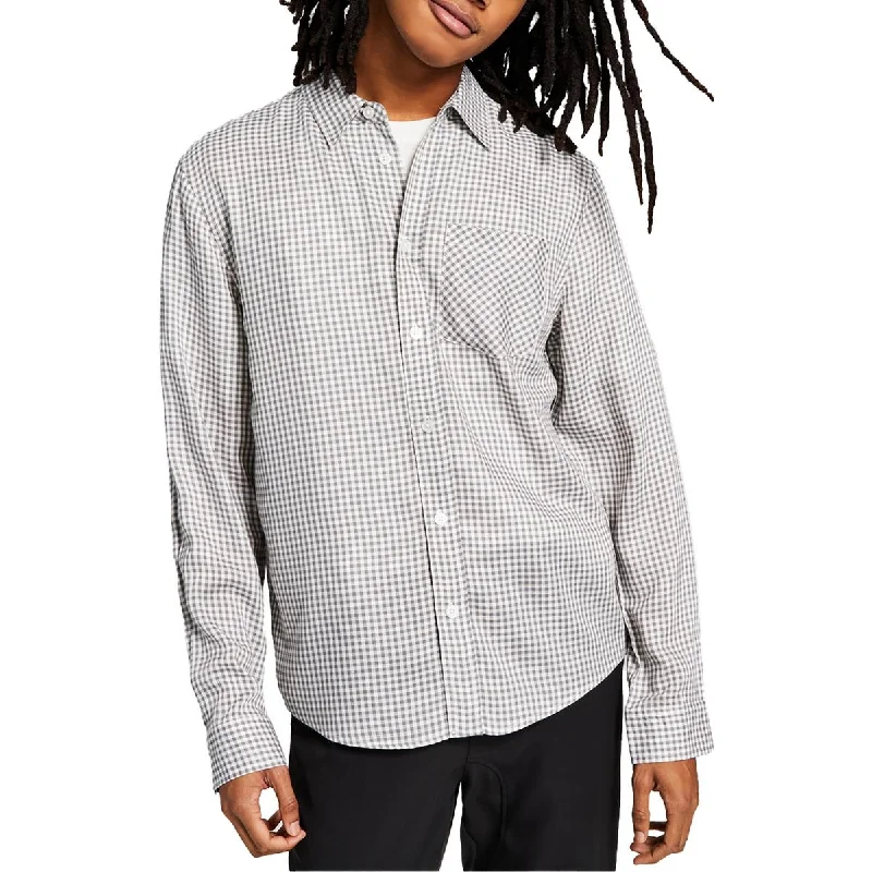 And Now This Mens Long Sleeve Collared Button-Down Shirt