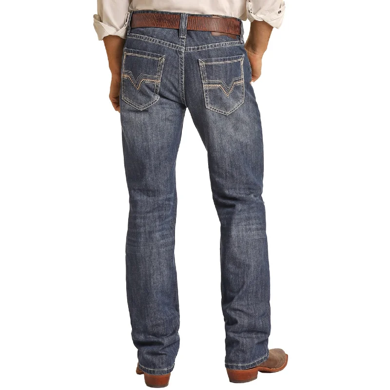 Rock & Roll Cowboy Ladder Stitch Double Barrel Jeans