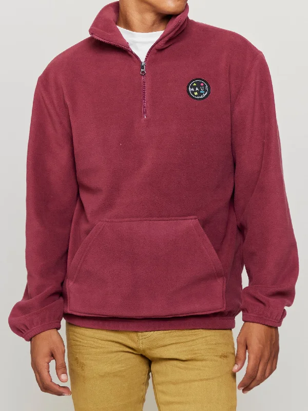 Layover Polar Fleece in Dark Rose