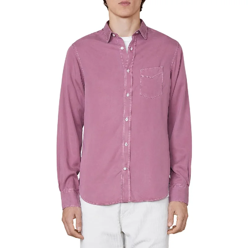 Officine Générale Mens   Collar Long Sleeve Button-Down Shirt