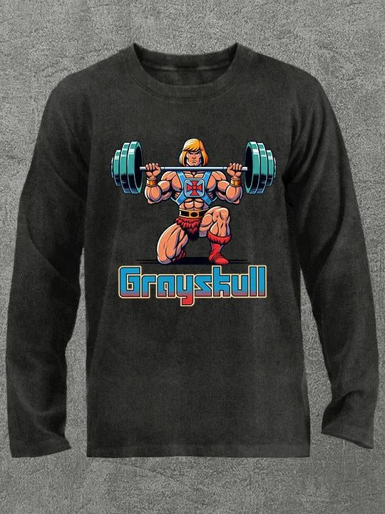 grayskull Washed Gym Long Sleeve Shirt