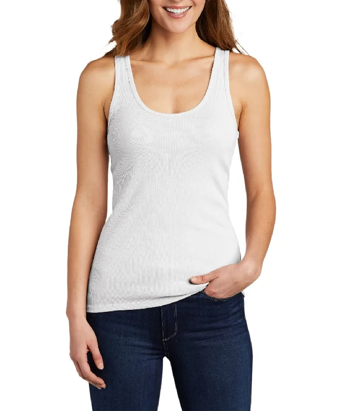 Women's Sleeveless Ribbed Tank Top with Scoop Neck