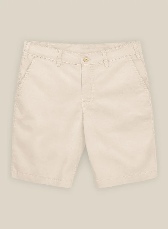 Light Khaki Stretch Chino Shorts