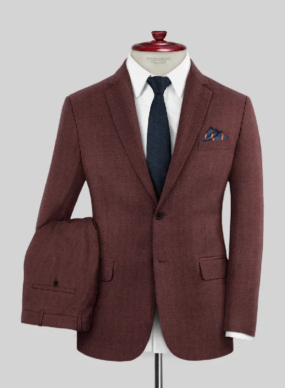 Caccioppoli Sun Dream Svoldo Maroon Wool Suit