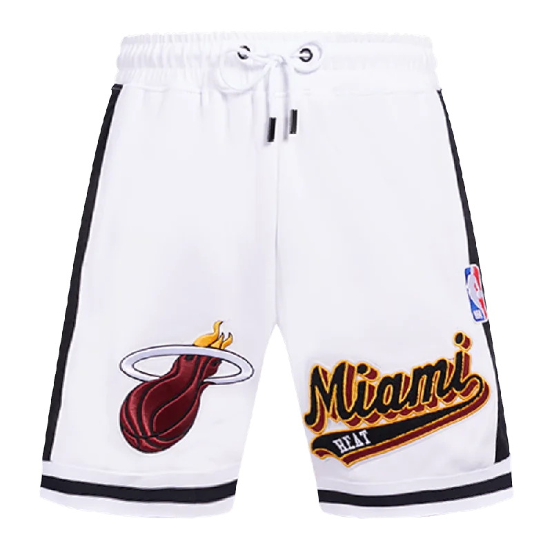 NBA MIAMI HEAT SCRIPT TAIL MEN'S DK 2.0 SHORT (WHITE/BLACK)