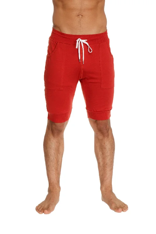 Cuffed Yoga Short (Cinnabar Red)