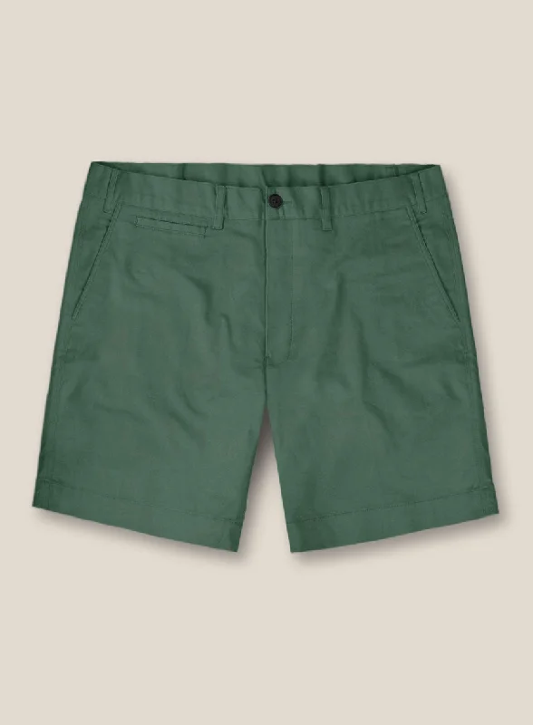 Italian Spring Green Cotton Stretch Shorts