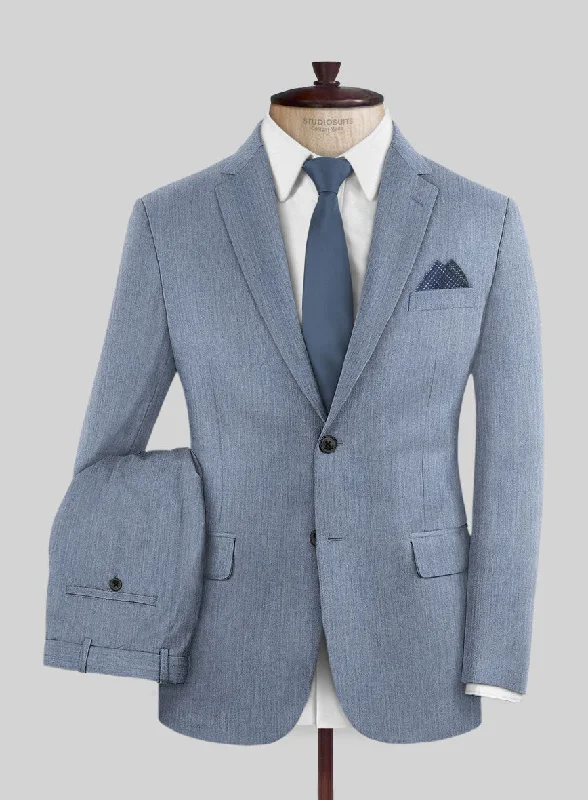 Reda Denim Light Blue Wool Suit