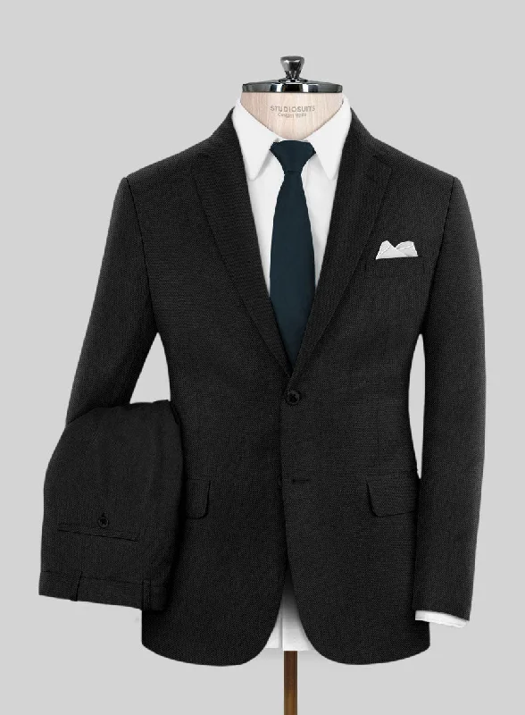 Lanificio Zegna Trofeo Smoky Black Wool Suit