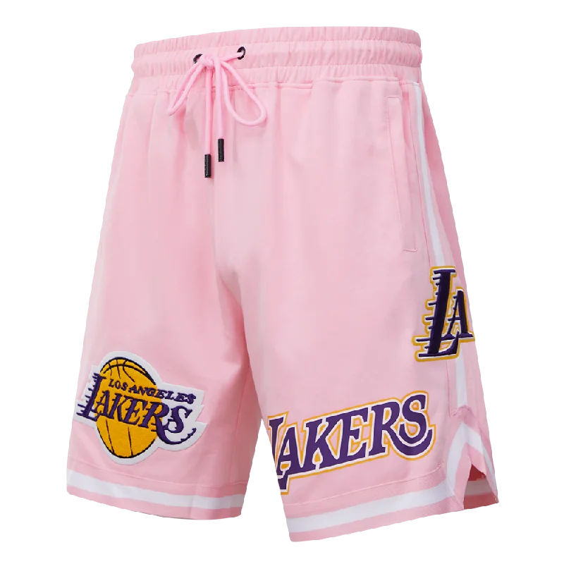 NBA LOS ANGELES LAKERS CLASSIC CHENILLE MEN'S SHORT (PINK)