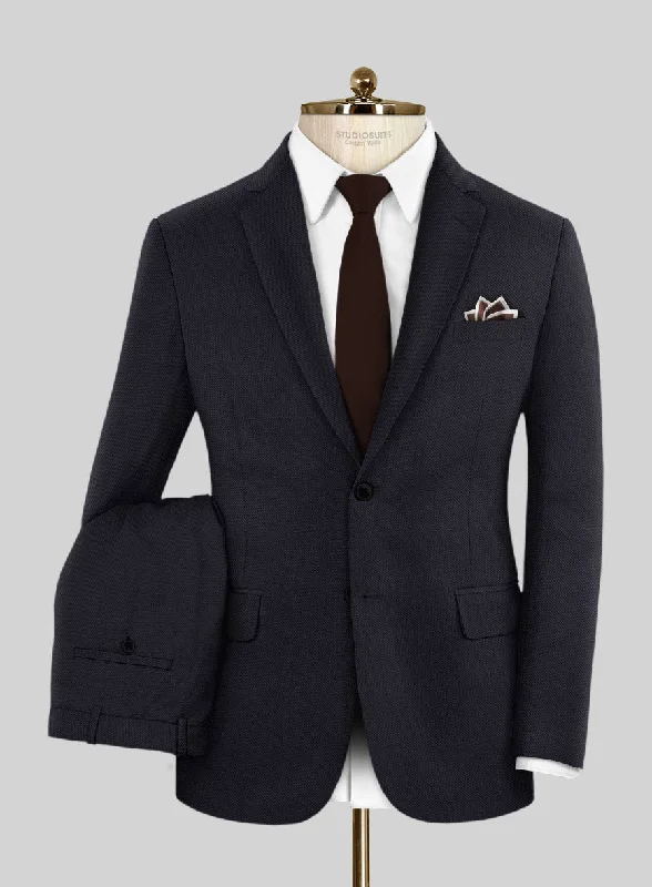 Scabal Vistre Blue Wool Suit