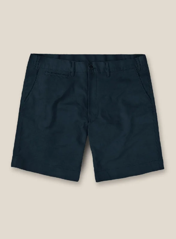 Italian Marine Blue Cotton Stretch Shorts