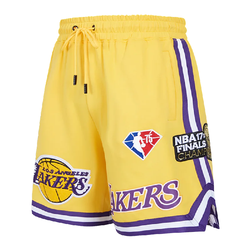 NBA LOS ANGELES LAKERS MEN'S SHORT (YELLOW)