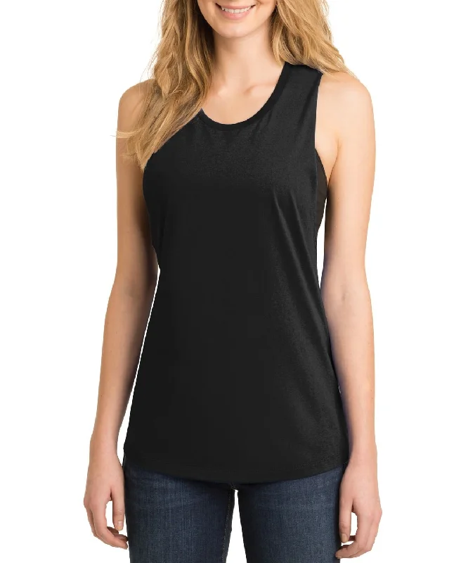 Women's Sleeveless Festival Tank Top with Curved Hem