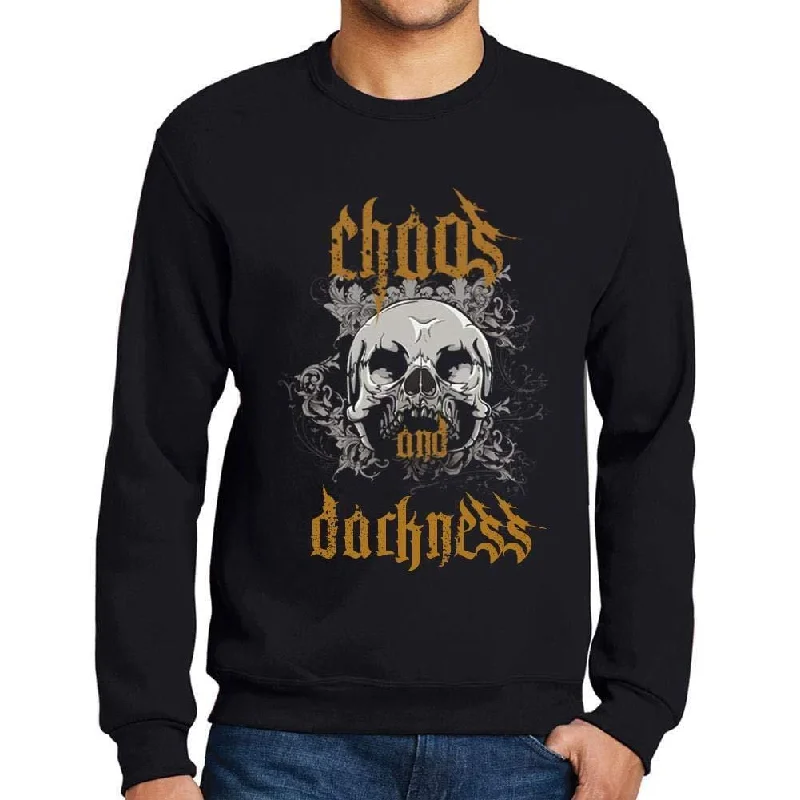 Ultrabasic - Homme Imprimé Graphique Sweat-Shirt Chaos and Darkness Noir Profond