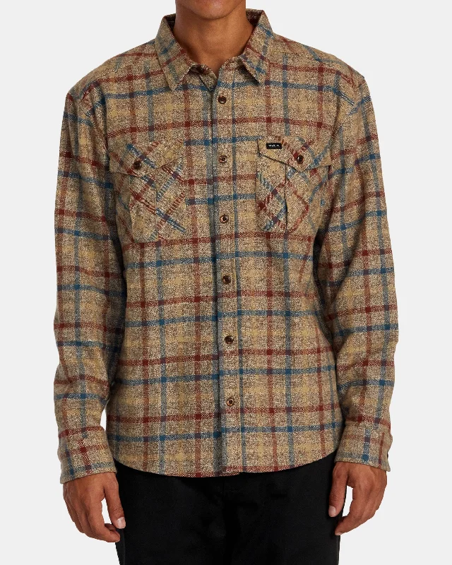 Hughes Flannel Long Sleeve Shirt - Bombay Brown