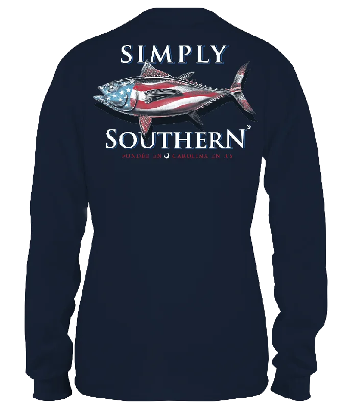 SALE Simply Southern USA Tuna Fish Long Sleeve Unisex T-Shirt