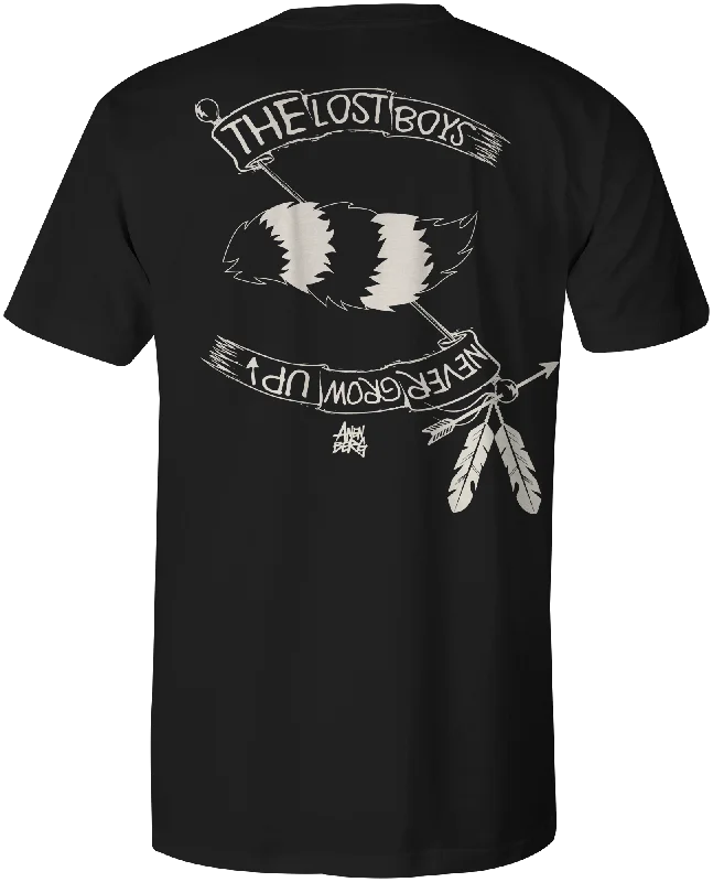 Anenberg, The Lost Boys Classic American Made Mens Black Crew Neck Tee Shirt