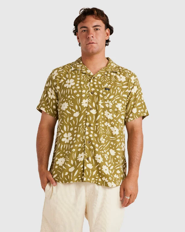 Wildflower Short Sleeve Shirt - Moss